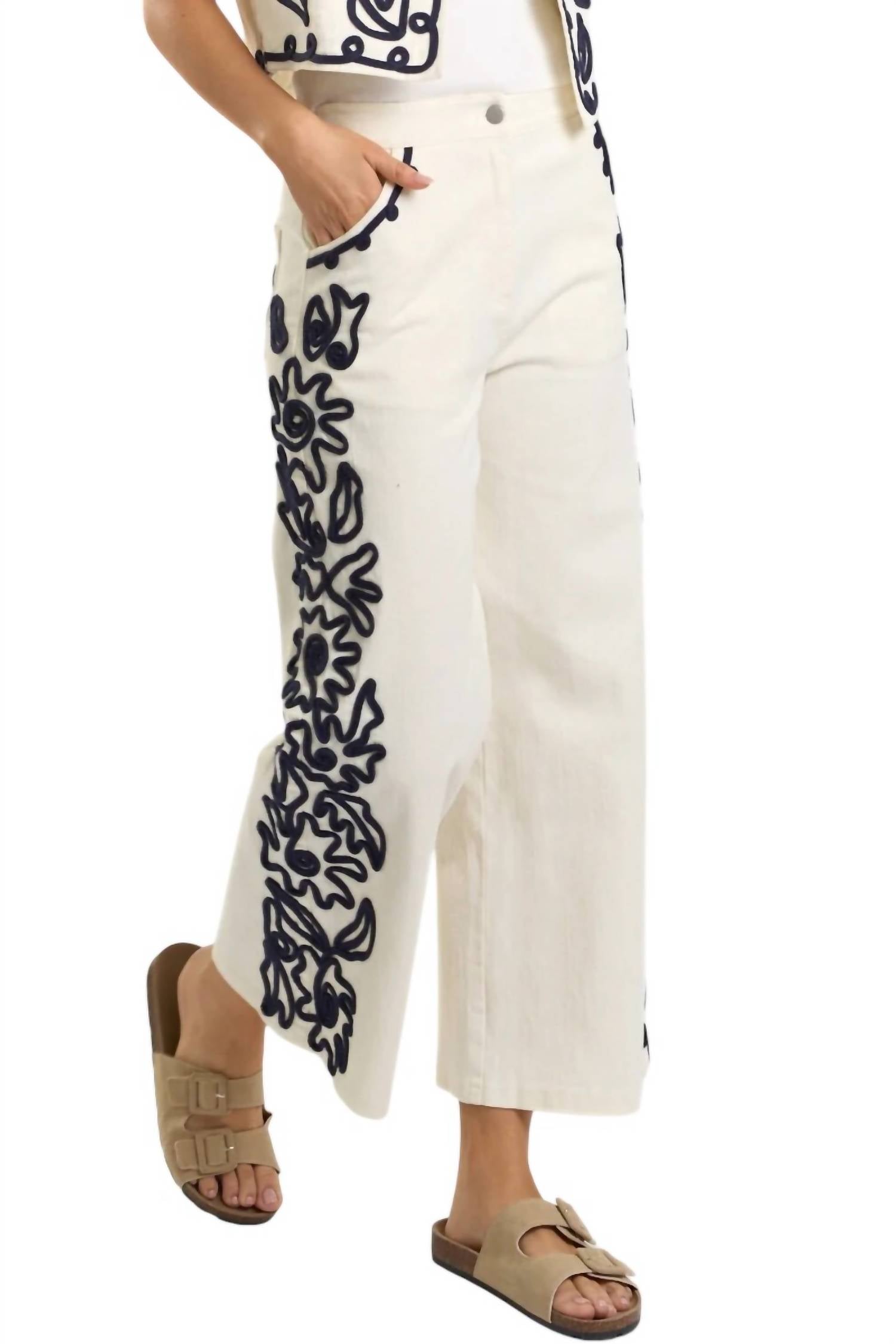 Lalavon - Elaine Detailed Denim Pants