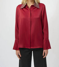 Joseph Ribkoff - Button-front Blouse With Embellished Collar