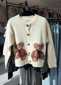 Sofie the Label Teddy Cardigan in cream - women's cardigan - view 5