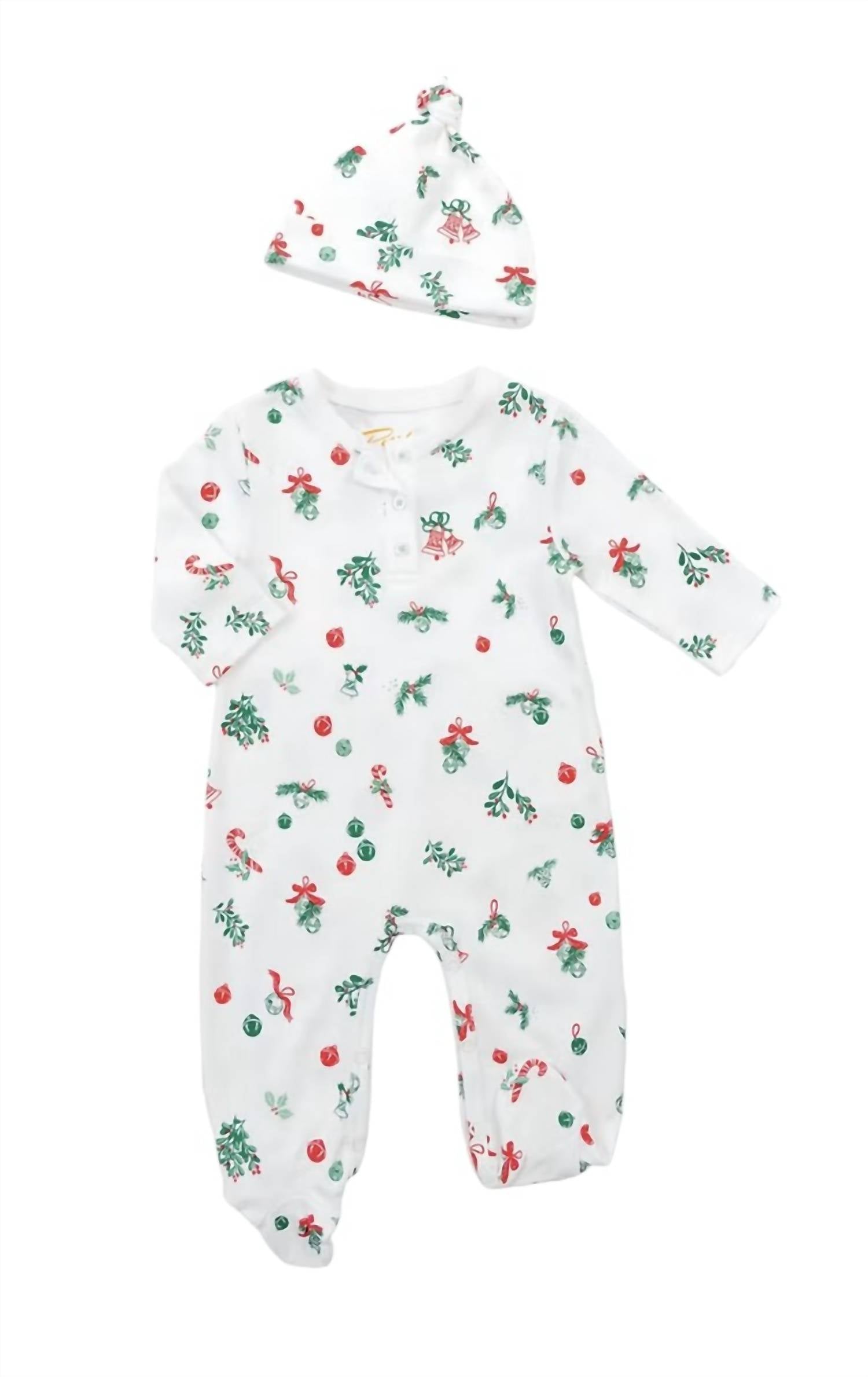 Petidoux - Kid's Jingle Bells Holiday Pajamas Set