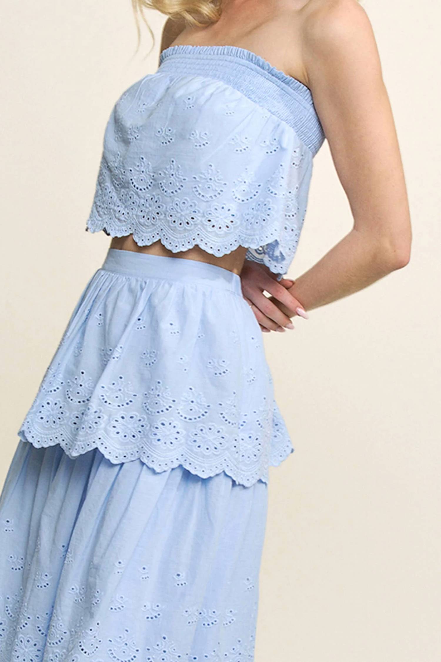 Hersy - Women's Bluebell Eyelet Set