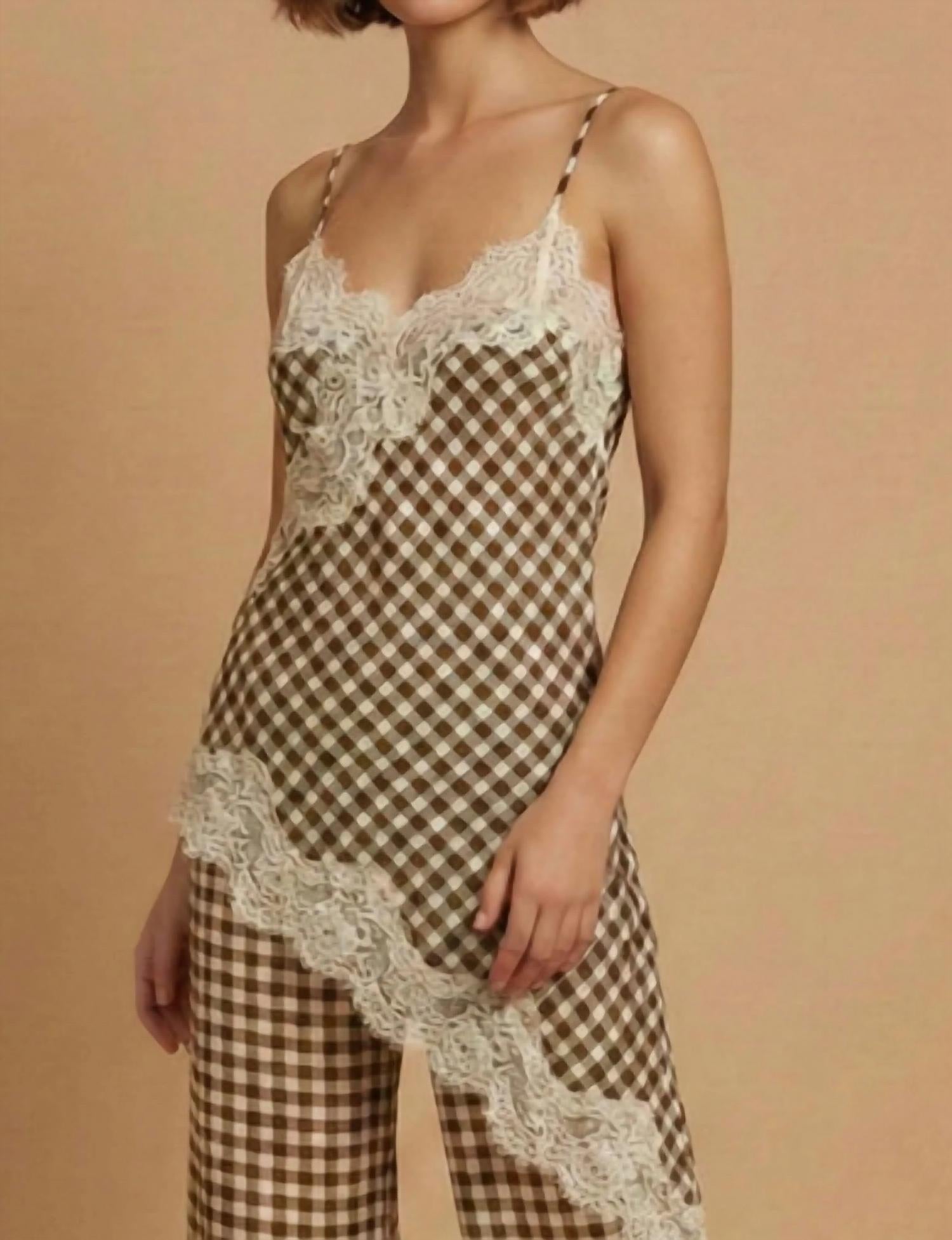 Skylar Rose - Gingham Lace Trim Set