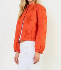 Thml - Women's Velvet Flower Quilted Jacket