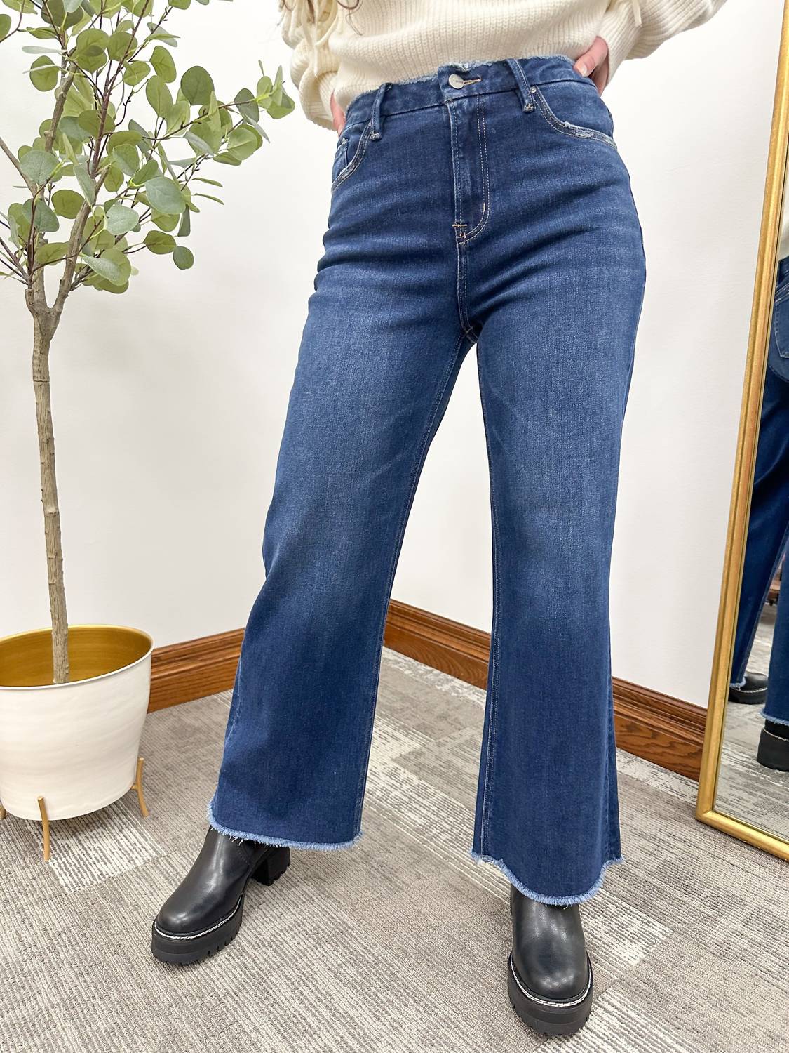 Mica Denim - Super High Wide Leg Jeans