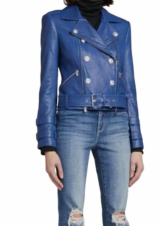 L'Agence - BILLIE BELTED LEATHER JACKET