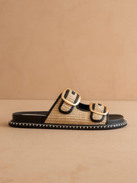Oasis Society - Women's Daytona Two-tone Raffia Sandal