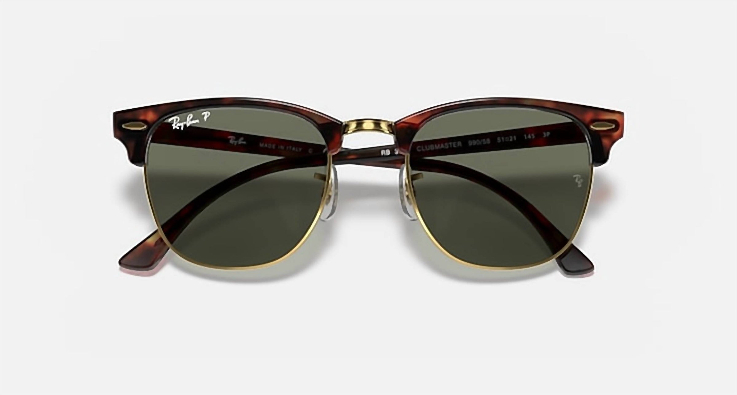 Ray Ban - Clubmaster Classic Small Polarized Sunglasses Rb3016 990/58