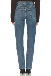FRAME Ruler Straight Leg Jeans in halo - women's jeans - detail view