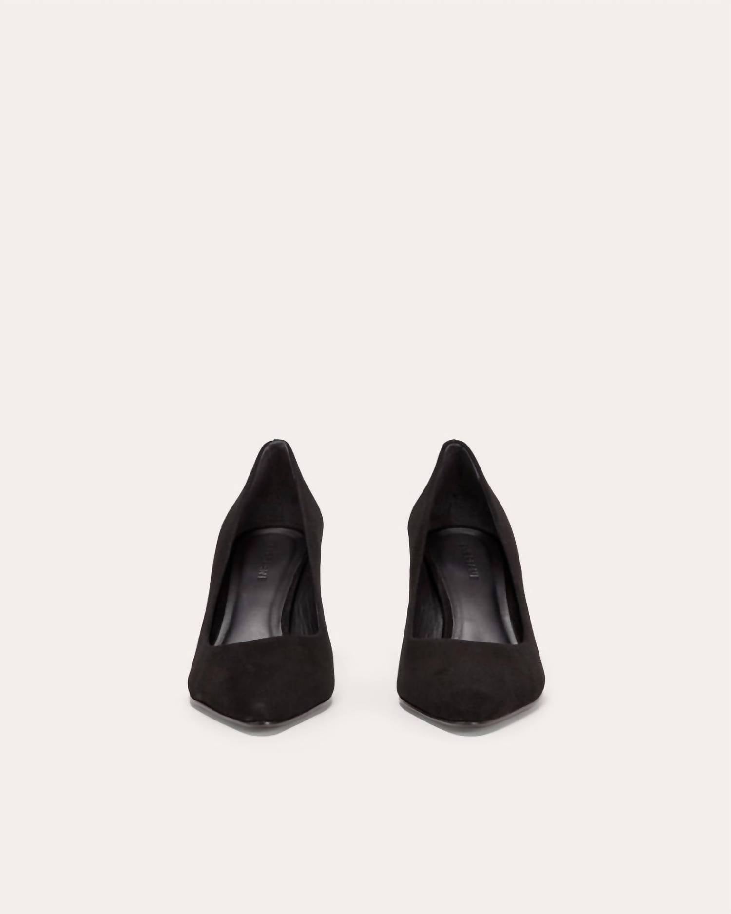 Everlane Women's Banana Pumps in black suede - women's heels - alternate view