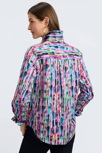 Foxcroft - Bella Long Sleeve Prism Popover Top