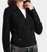Minnie Rose - Cotton Blend Moto Jacket
