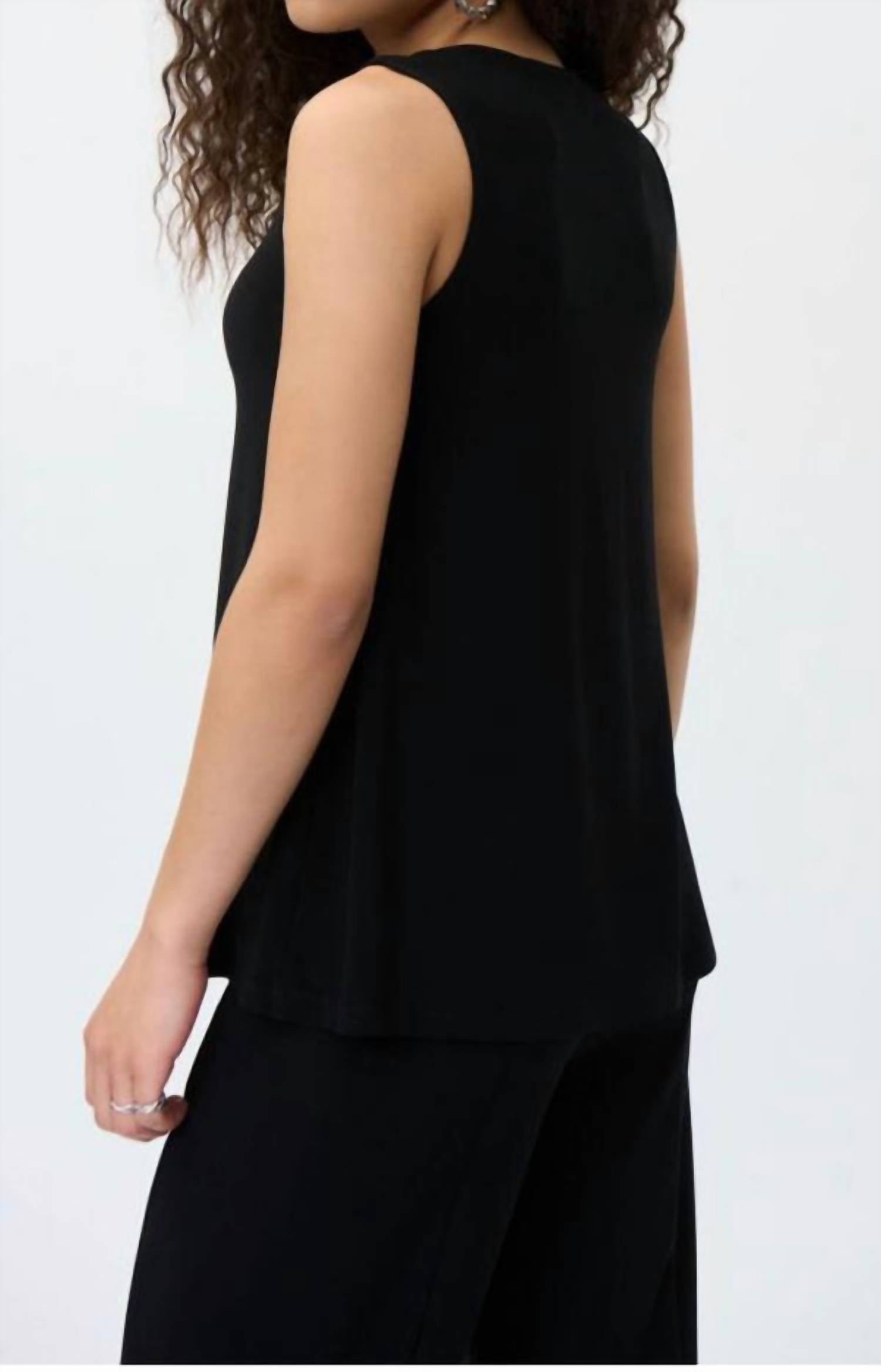 Joseph Ribkoff - Sleeveless Top with Cut-Out Neckline Detail