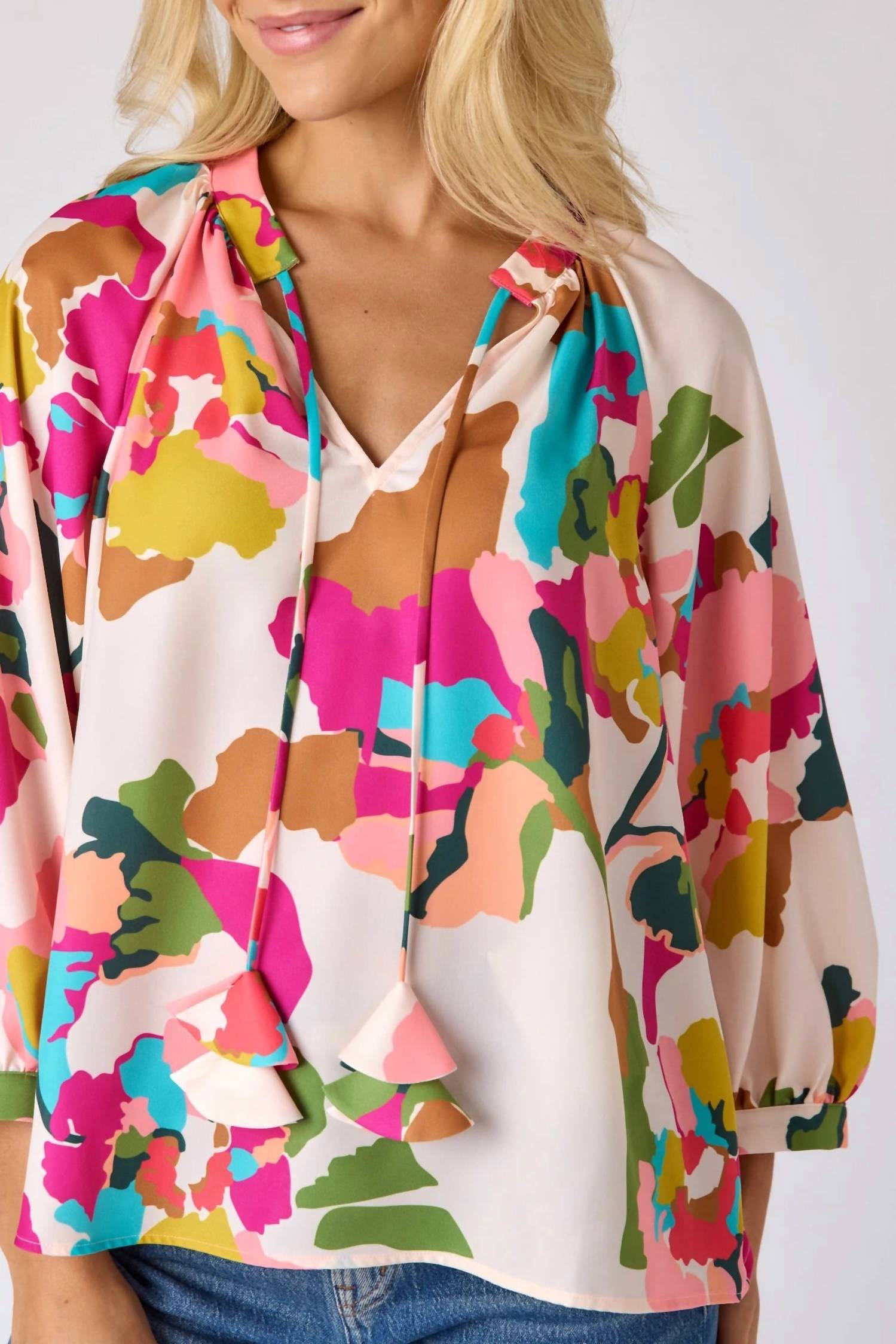Crosby by Mollie Burch Marin Top in botanic blush - women's blouse - view 4