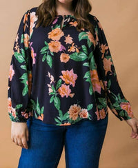 Flying Tomato - Printed Woven Top - Plus