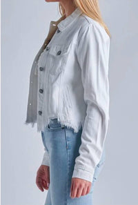 Hidden - Frayed Edge Denim Jacket