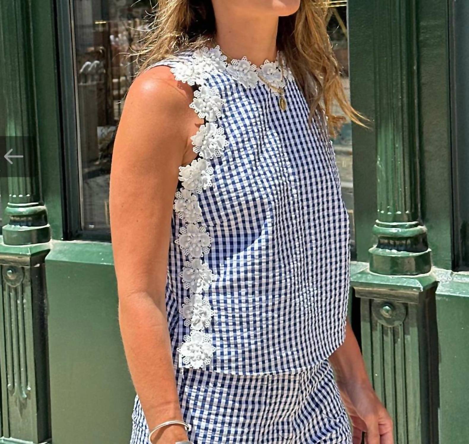 Vilagallo - Women's Vichy Gingham Top