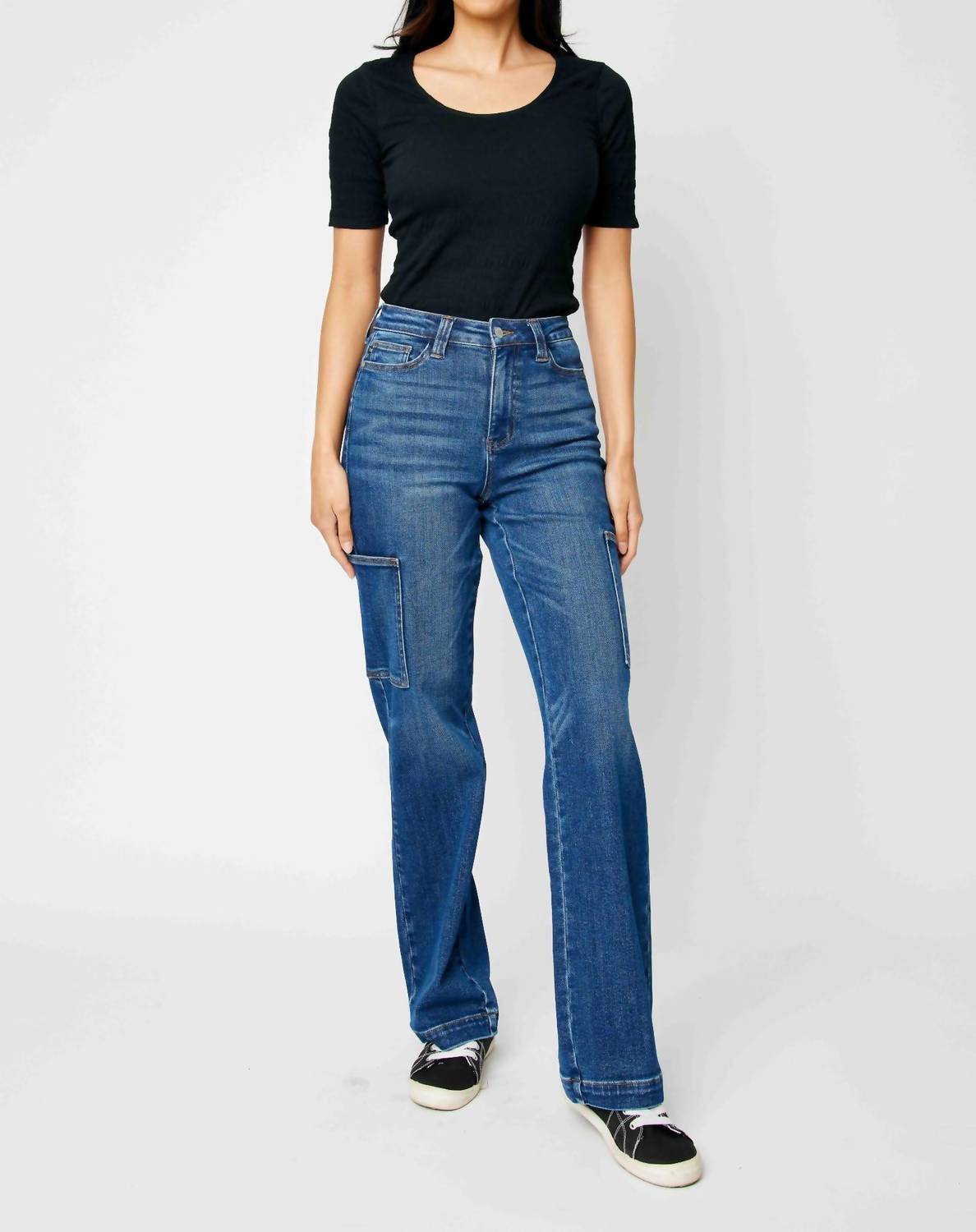 Judy Blue - High Waist Wide Leg Cargo Jeans