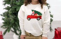 Sweet Wink - Baby Christmas Truck Patch Sweatshirt