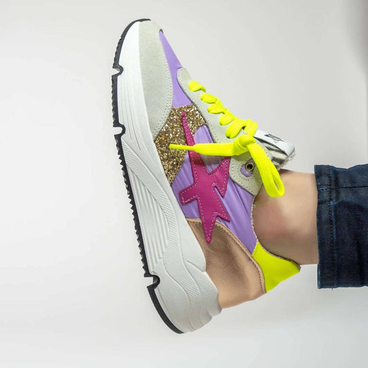 Cynthia Richard - Women's Lightning Strikes Leather Sneakers