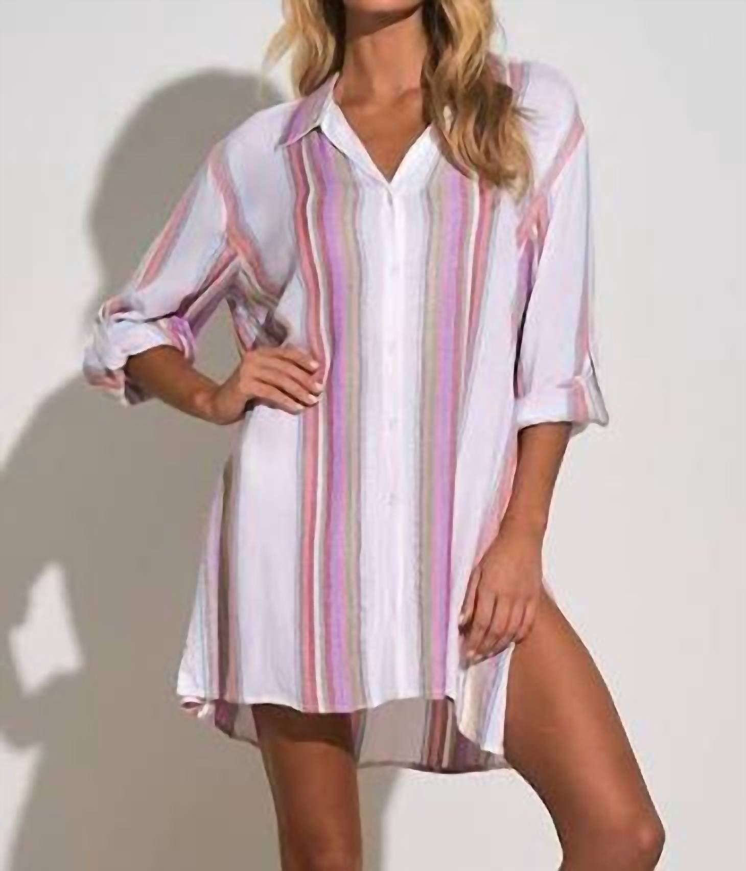 Elan - Women's Boyfriend Shirtdress
