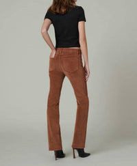 Joe's Jeans Corduroy Provocateur Bootcut Pants in brown - women's pants - detail view
