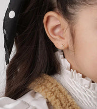 Cherished Moments - Little Girls 14k Gold-plated Infinity Cross Earrings