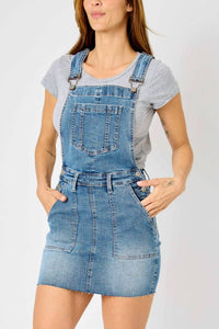 Judy Blue - Women's Dottie Raw Hem Overall Skirt