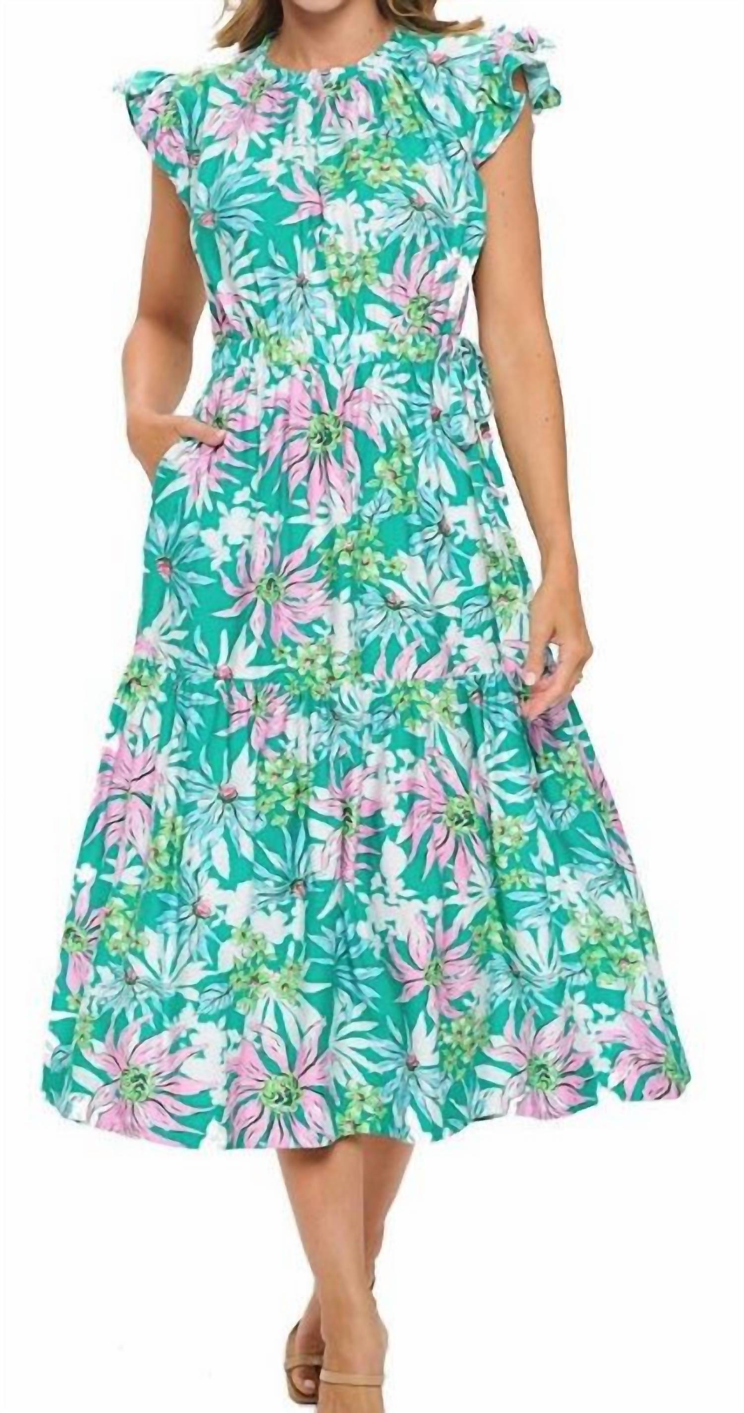 Aryeh - Gloria Ruffle Sleeve Dress