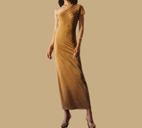 Aggel Knitwear - The Athena One Shoulder Maxi Dress