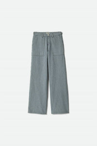 Brixton Jane Utility Wide Leg Pants in off white mood indigo - women's jeans - view 4