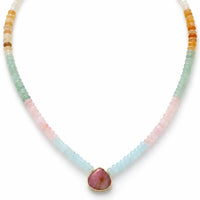 Joy Dravecky - Women's Bezel Stone Necklace