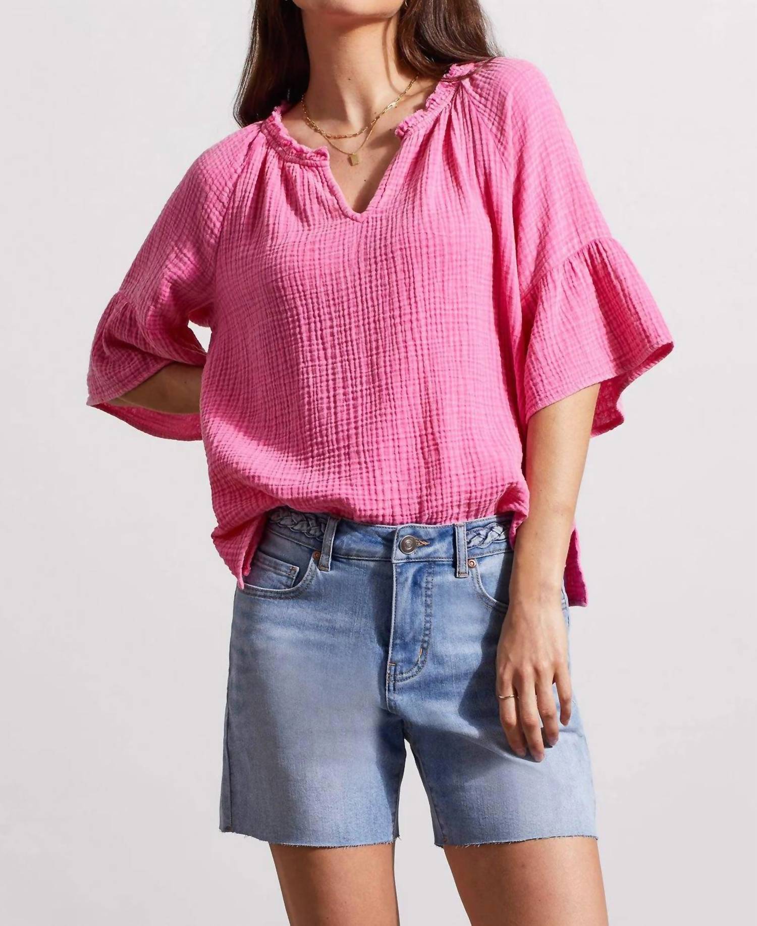 Tribal - Holly Cotton Gauze Raglan Sleeve Top