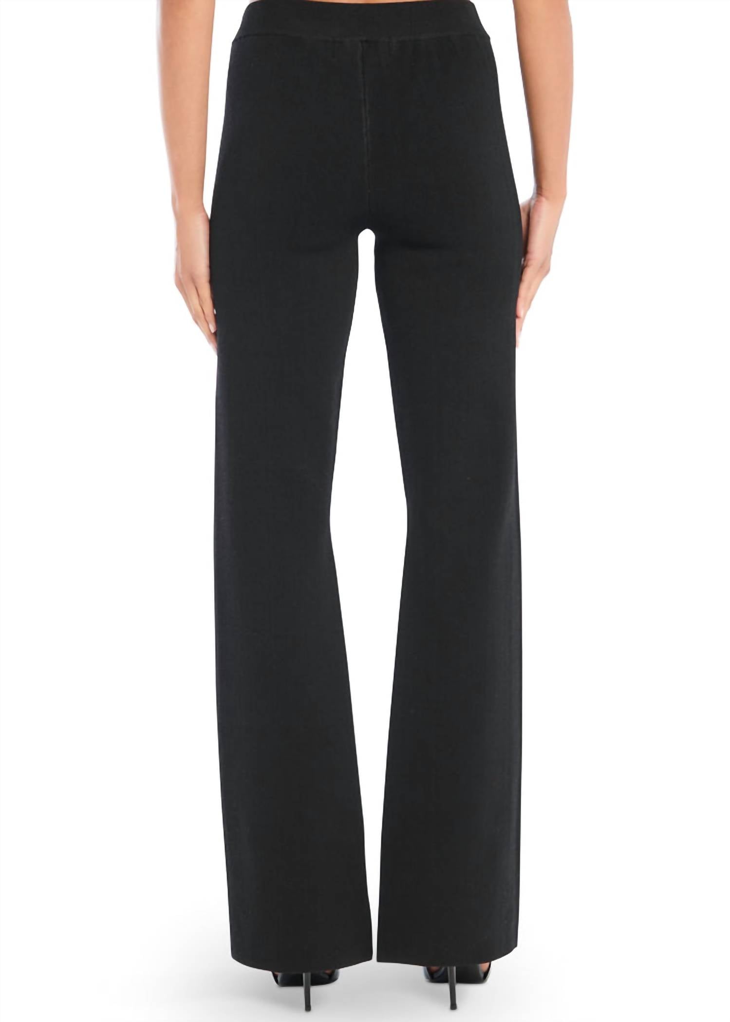 SER.O.YA Cleer Mid-rise Flare Pant in black - women's pants - alternate view