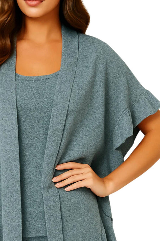 French Kyss - Ruffle Contton Blend Poncho