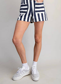 Riviera - High-rise Mixed-stripe Short