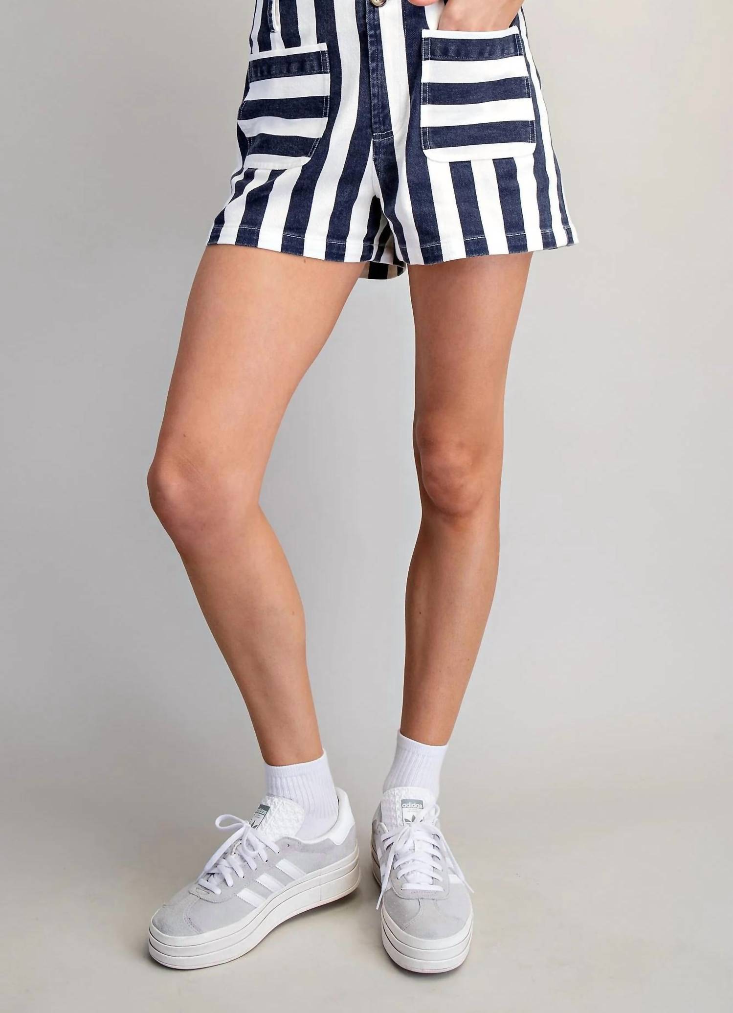 Riviera - High-rise Mixed-stripe Short