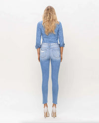Flying Monkey - Patti Distressed High Rise Crop Skinny Jean