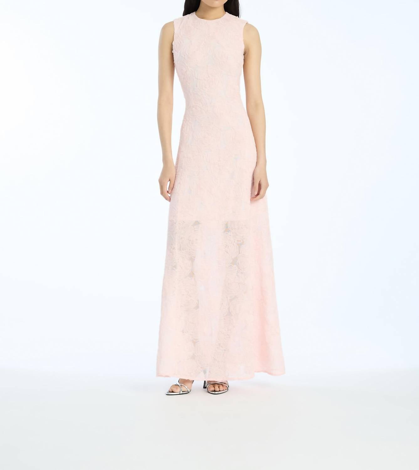 ROTATE Mesh Maxi Dress in orchid ice - women's dress
