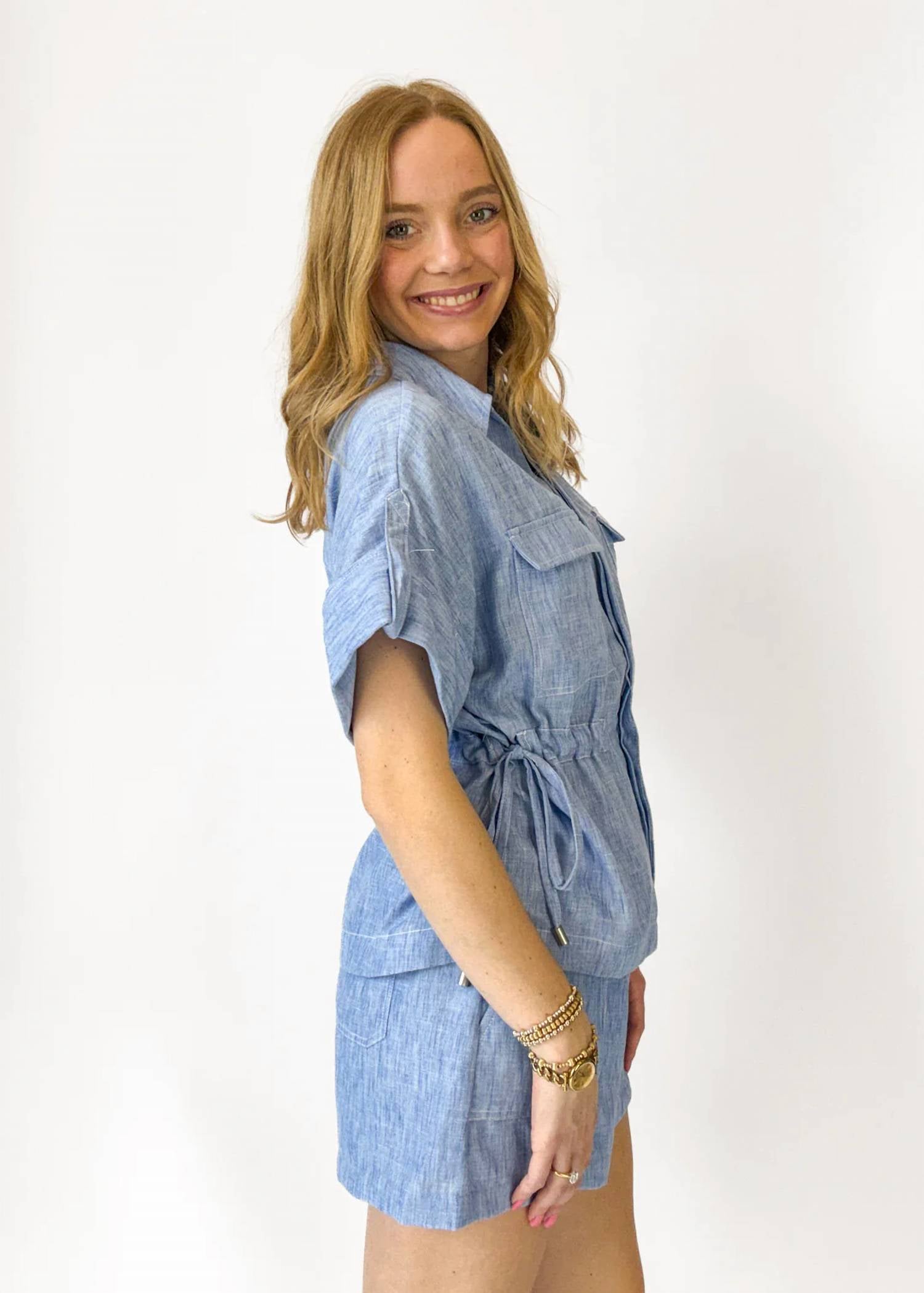 Skies Are Blue - Boardwalk Chambray Utility Shirt