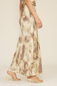 LUCY PARIS Artie Maxi Skirt in beige - women's skirt - alternate view