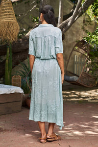 Paparazzi - Embroidered Top And Skirt Set