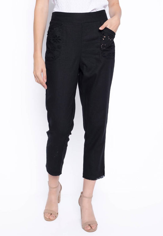 Picadilly - Eyelet Pull-On Straight Leg Pants