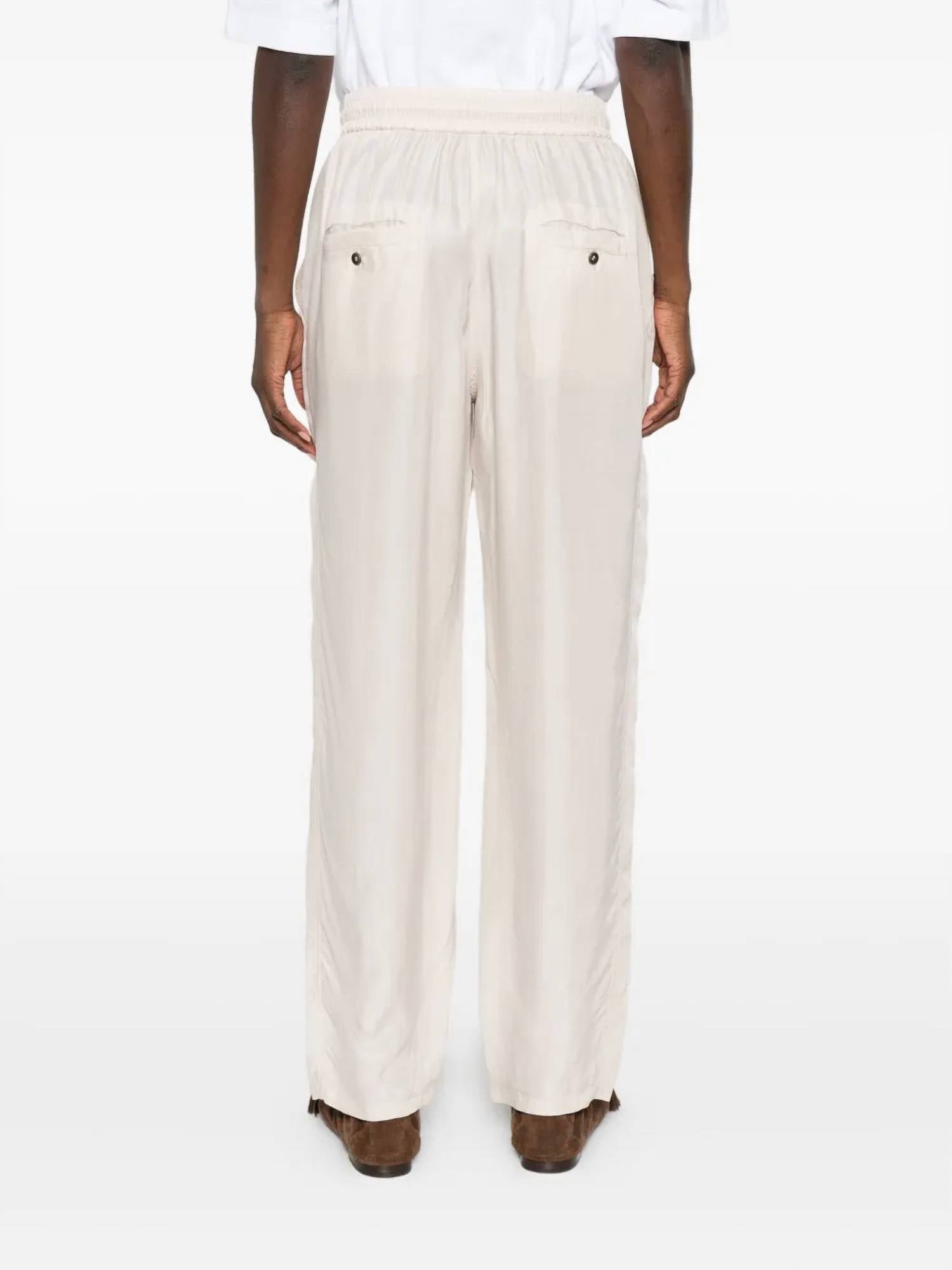 ISABEL MARANT Zaylee Pull-on Pants in ecru - women's pants - alternate view
