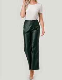 Geegee X Lovelo - Piper Faux Leather Wide Leg Pant