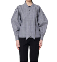 Tara Jarmon - Candya Check Shirt With Pussy Bow Collar