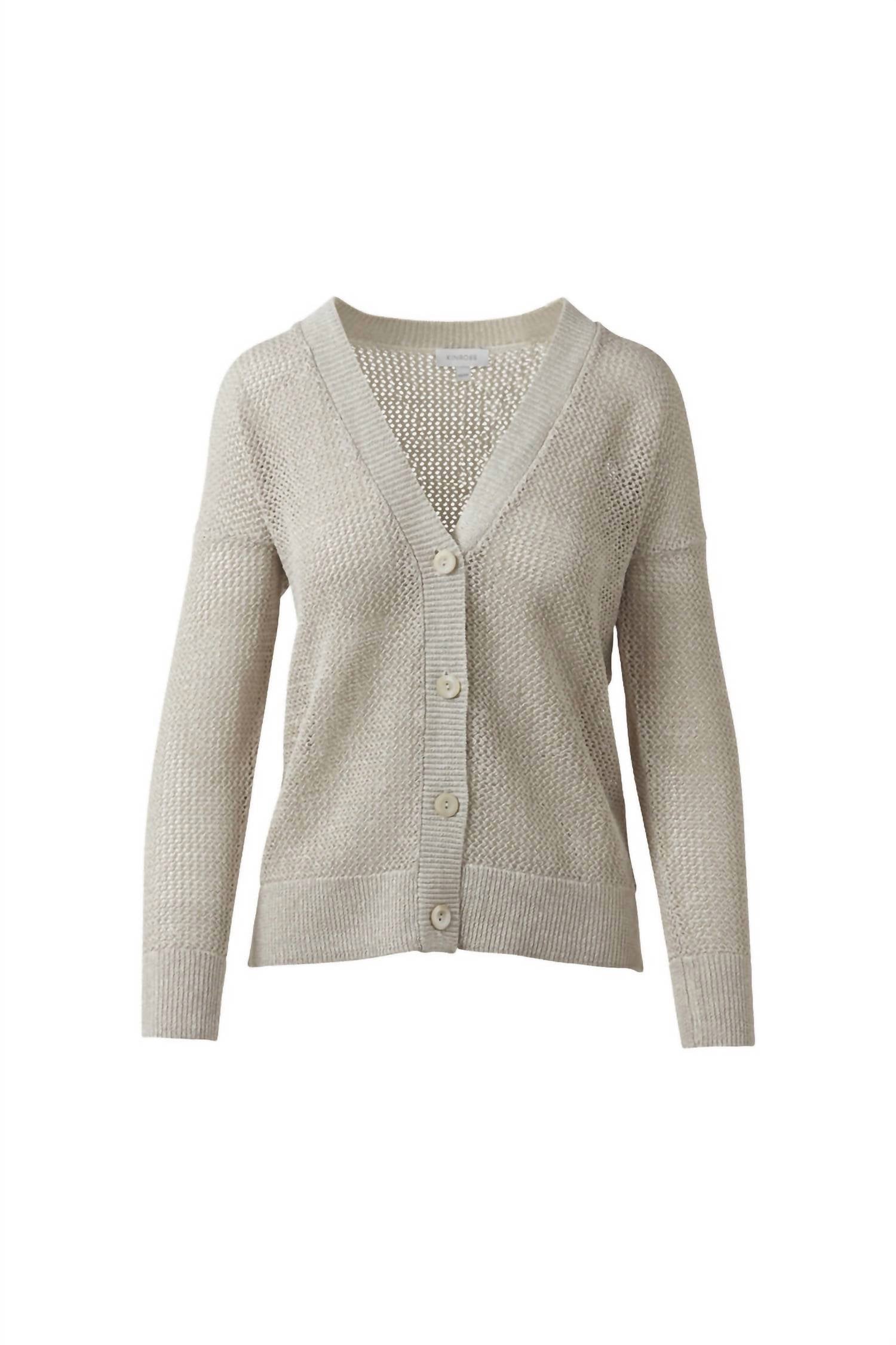 Kinross - Women's Lurex Mesh Cardigan