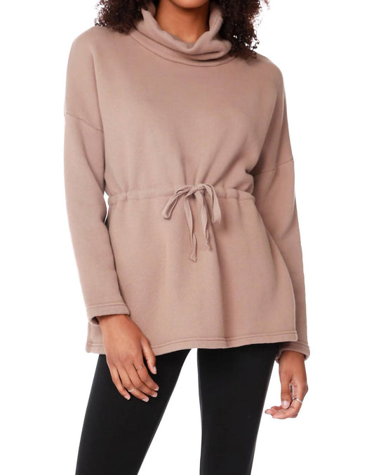 Drawstring Turtleneck Top