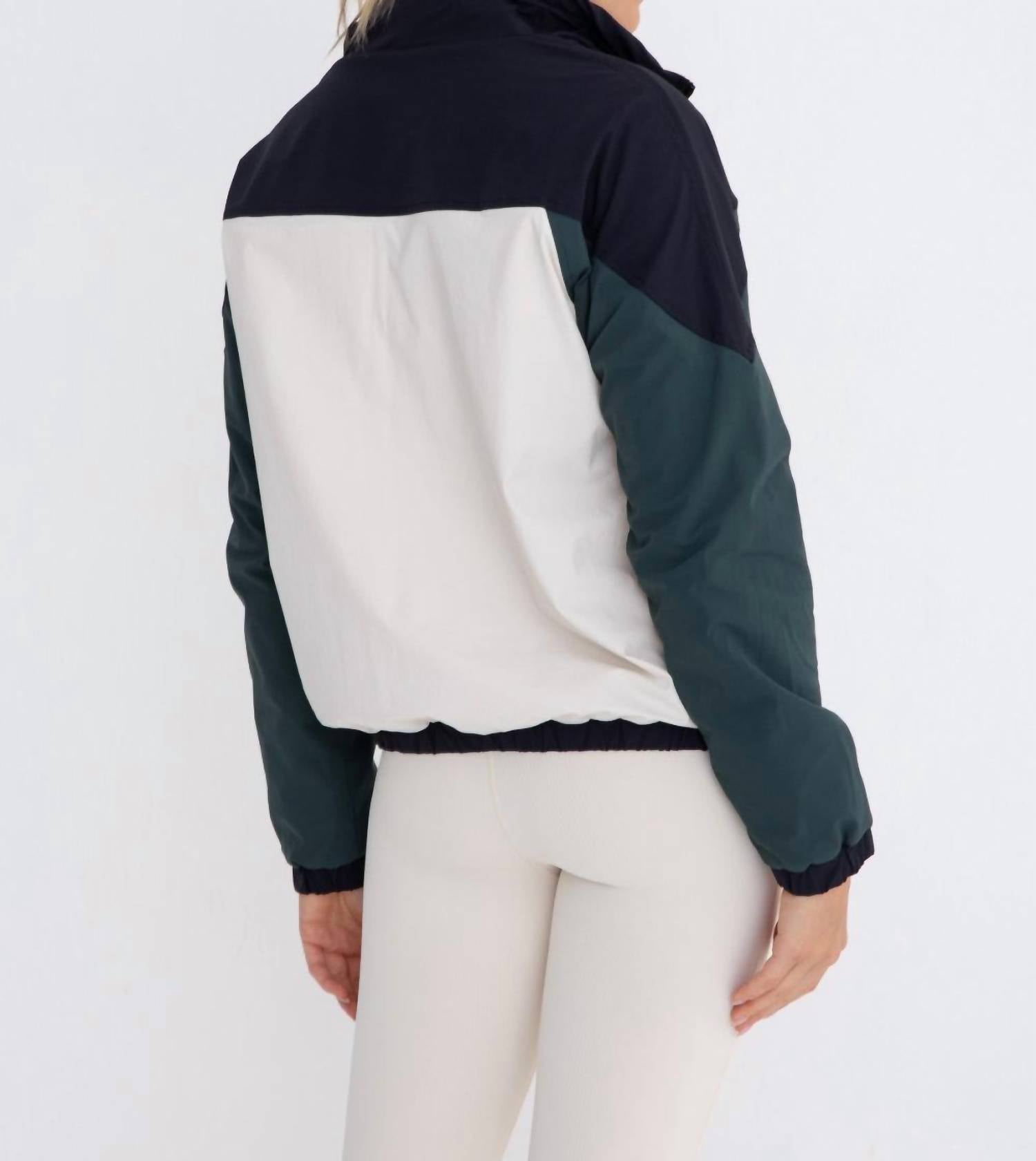 Mono B - Dash Color Block 1/4 Zip Pullover Jacket