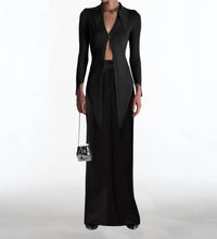 Grace Ling - Women's Angular Ribbed Knit Cardigan
