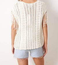 Not Shy - Cotton Fringe Knit Vest